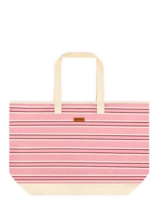 Parke Pink Striped Canvas Tote Bag Valentines Day 2026 - Picture 2 of 7